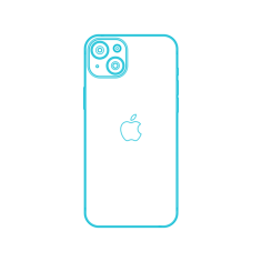 Digital Apple Iphone 15 Plus Blueprint Style Svg Vector, Free Vectors File
